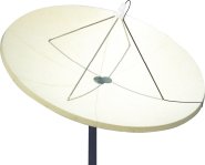 3.7m parabolic dish antenna