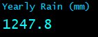 Yearly Rain (mm) Yearly Rain (mm)