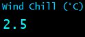 Wind Chill (°C) Wind Chill (°C)