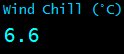 Wind Chill (°C) Wind Chill (°C)