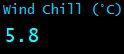 Wind Chill (°C) Wind Chill (°C)