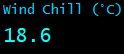 Wind Chill (°C) Wind Chill (°C)