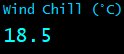 Wind Chill (°C) Wind Chill (°C)