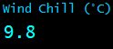 Wind Chill (°C) Wind Chill (°C)
