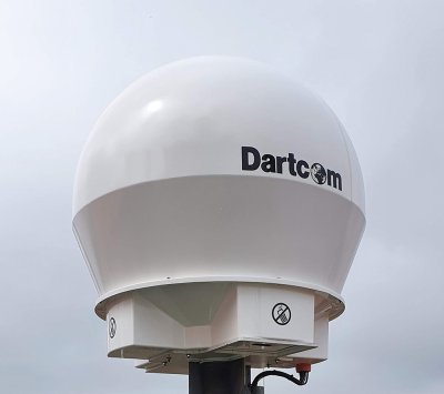 Active-stabilised marine antenna