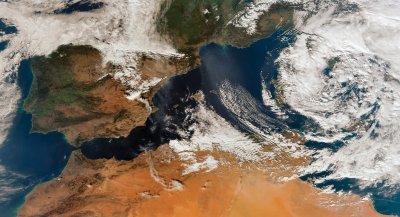 Wave clouds in the Mediterranean