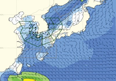 Surface winds and wave height forecast