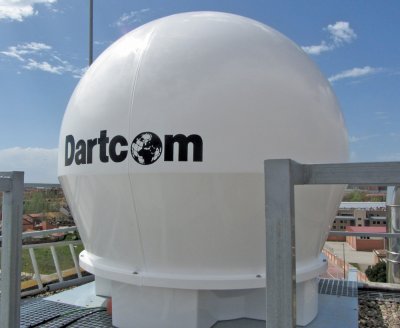Dartcom radome-enclosed 1.5m land-based antenna