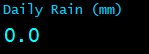 Daily Rain (mm) Daily Rain (mm)