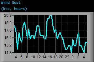 Wind Gust (kts, hours)