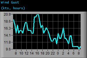 Wind Gust (kts, hours)