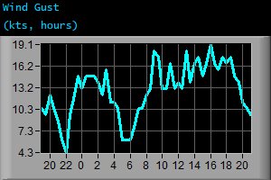 Wind Gust (kts, hours)