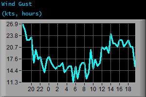 Wind Gust (kts, hours)