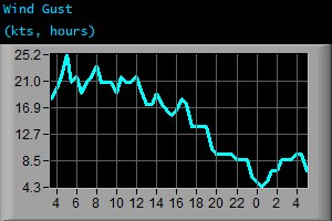 Wind Gust (kts, hours)