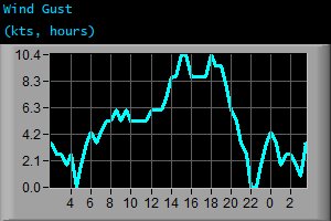 Wind Gust (kts, hours)