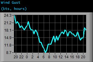 Wind Gust (kts, hours)