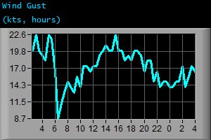 Wind Gust (kts, hours)