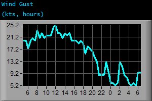 Wind Gust (kts, hours)