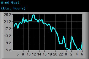 Wind Gust (kts, hours)
