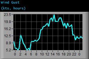 Wind Gust (kts, hours)