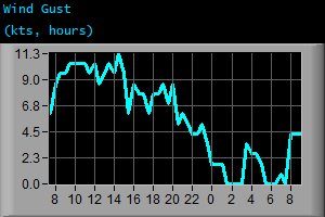 Wind Gust (kts, hours)