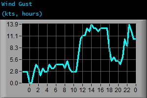 Wind Gust (kts, hours)