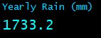Yearly Rain (mm)
