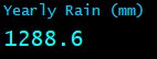 Yearly Rain (mm) Yearly Rain (mm)