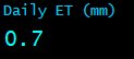 Daily Evapotranspiration (mm)