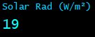 Solar Radiation (W/m²)
