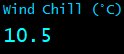 Wind Chill (°C) Wind Chill (°C)