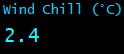 Wind Chill (&deg;C)