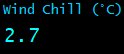 Wind Chill (&deg;C)