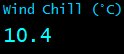Wind Chill (&deg;C)