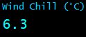 Wind Chill (&deg;C)