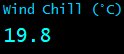 Wind Chill (°C) Wind Chill (°C)