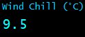 Wind Chill (&deg;C)