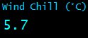 Wind Chill (&deg;C)