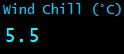Wind Chill (&deg;C)