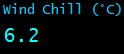 Wind Chill (&deg;C)