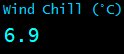 Wind Chill (&deg;C)