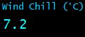Wind Chill (&deg;C)