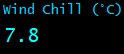 Wind Chill (&deg;C)