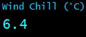 Wind Chill (&deg;C)