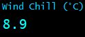 Wind Chill (&deg;C)
