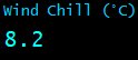 Wind Chill (&deg;C)