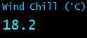 Wind Chill (&deg;C)