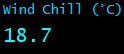 Wind Chill (&deg;C)