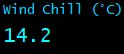Wind Chill (&deg;C)