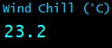 Wind Chill (°C) Wind Chill (°C)